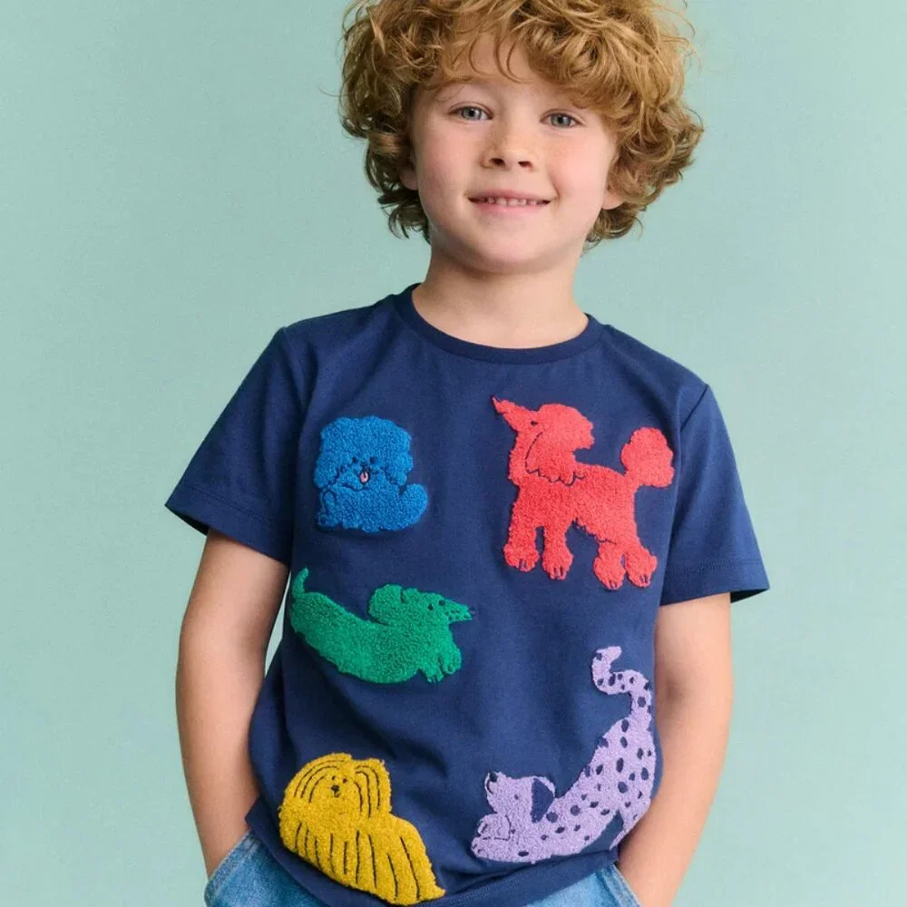 NWT Mini Boden Short Sleeve Bouclé T-shirt